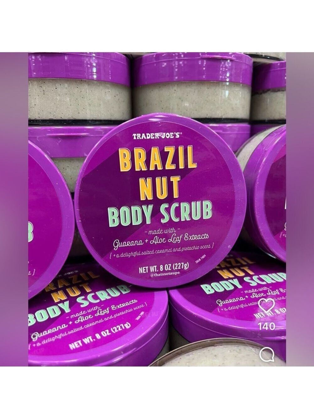 Trader Joe’s Brazil Nut Body Scrub 8oz – New and Sealed